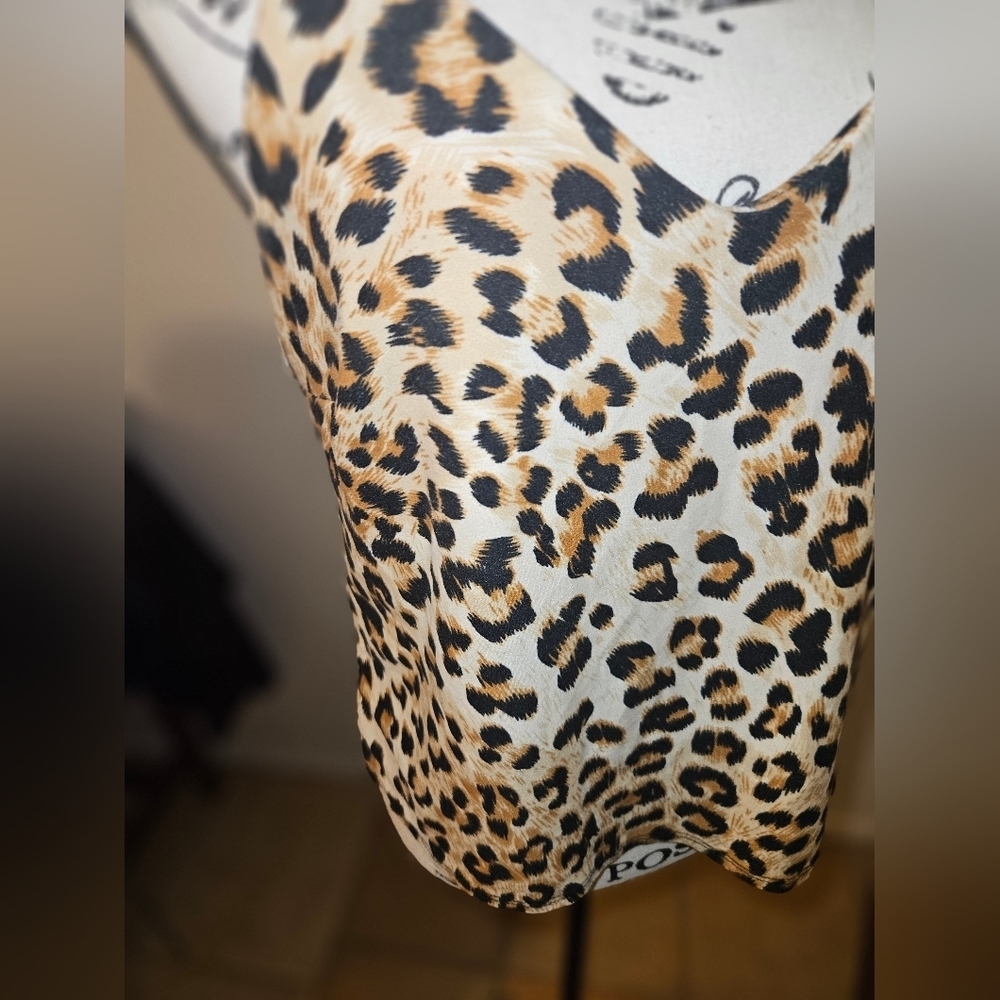 Vibe Juniors Cheetah Print Spaghetti Strap Tank Top Size Xl - Picture 2 of 7